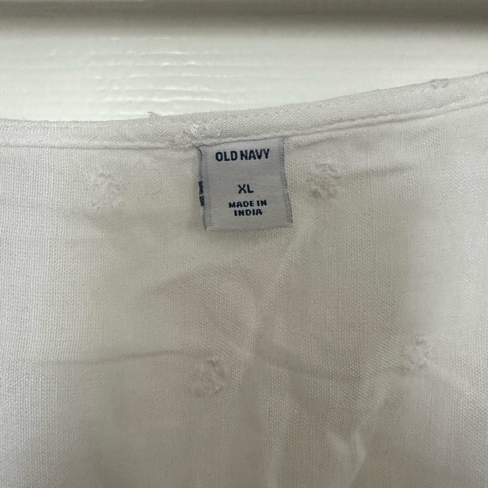 BNWOT Old Navy White Eyelet Midi Dress - Picture 6 of 9